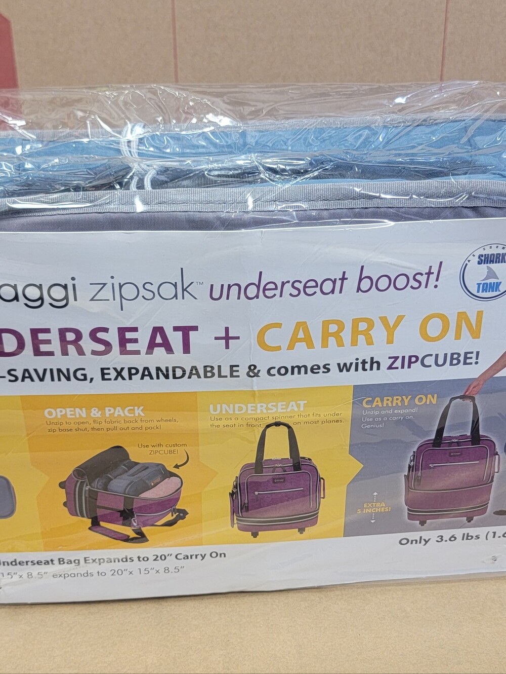 Biaggi Zipsack Underseater Expand To Carry On Bag Winter Blue